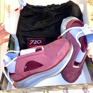 Brand new Nike Air Max FF 720 in maroon suede